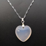 Heart-shaped Pendant Purple Yellow Agate Necklace