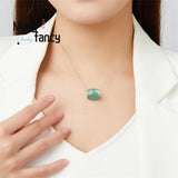 Natural Ice Jade Passepartout Pendant Wedding Souvenir