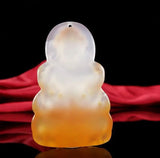 Natural Ice Chalcedony Guanyin Pendant Agate Men's Joker Pendant