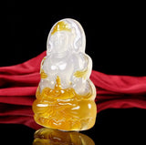 Natural Ice Chalcedony Guanyin Pendant Agate Men's Joker Pendant