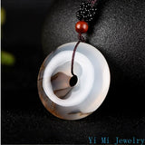Flower Peace Buckle Jade Pendant