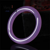 Ice Violet Round Jade Bracelet Charms Fine Jewelry Women Sexy Holiday