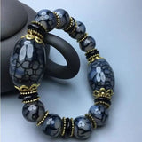 Natural Ice Agate Bracelet Antique Agate Bracelet Tibetan National Bracelet