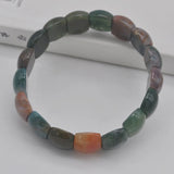 Carnelian Stone Beads Stretch Bracelet 8 Inch