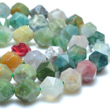 Indian Agate Star Cut Faceted Nugget Loose Beads Gemstone