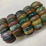 Indian Agate Stone Beads Bracelet - Gemstone Jewelry Bangle