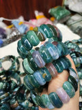 Indian Agate Stone Bracelet Natural Gemstone Bangle for Woman Gift