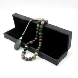 Indian Agate Tasbih 51 Beads Rosary Islamic Misbaha Men's Bracelet