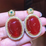Red Agate Southern Red Egg Face Pendant Women's Necklace