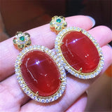 Red Agate Southern Red Egg Face Pendant Women's Necklace