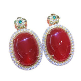 Red Agate Southern Red Egg Face Pendant Women's Necklace