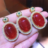 Red Agate Southern Red Egg Face Pendant Women's Necklace