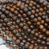 Natural Iron Boulder Opal Loose Round Beads 8mm