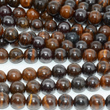 Natural Iron Boulder Opal Loose Round Beads 8mm