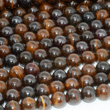 Natural Iron Boulder Opal Loose Round Beads 8mm