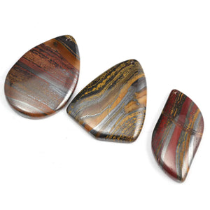 Iron Tiger Eye Stone Charms Pendants DIY Necklace Accessories 5Pcs/lot