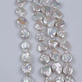 Large Baroque Freshwater Pearl Drop Coin Shape Pendant