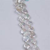 Large Baroque Freshwater Pearl Drop Coin Shape Pendant