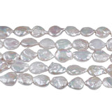 17-18mm Baroque Freshwater Pearl Drop Coin Shape Large Irregular Natural