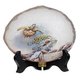Agate Slice Art Print Animal Table Display With Wooden Stand