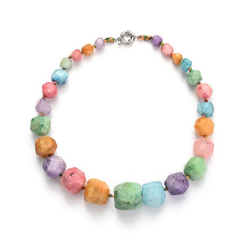Irregular Agate Stone Dragon Veins Beads for DIY Necklace