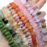 Mixed Natural Stone Beads - Agates Amethysts Quartz Apatite Rhodonite Aquamarine