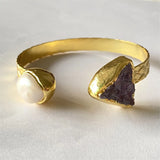 Natural Amethyst Pearl Bracelet Women's Luxury Jewelry