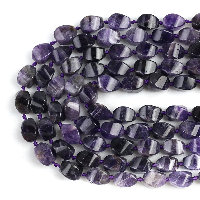 Natural Amethyst Irregular Spacer Beads 15*22mm for DIY Jewelry Making