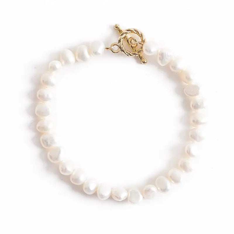 Baroque Freshwater Small Pearl Bracelet Elegant Gift Jewelry