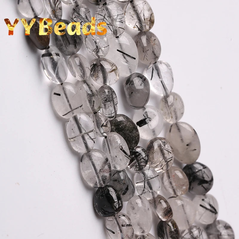 Rutilated Quartz Stone Beads for Jewelry Making