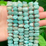 Irregular Amazonite Stone Beads for DIY Jewelry Making