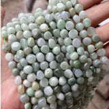 Natural Burma Jade Loose Beads for DIY Jewelry Making