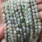 Natural Burma Jade Loose Beads for DIY Jewelry Making