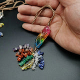 Natural Irregular Crystal Column Pendant Car Hanging Handbag Decoration