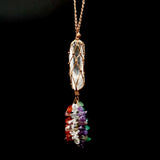 Natural Irregular Crystal Column Pendant Car Hanging Handbag Decoration