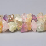 Natural Citrine Amethysts Mix Rough Quartz 10-13mm Crystal Beads