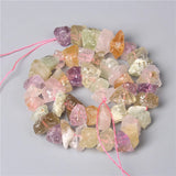Natural Citrine Amethysts Mix Rough Quartz 10-13mm Crystal Beads