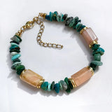 Chrysocolla Sunstone Mix Gravel Bracelet Vintage Arm Accessory
