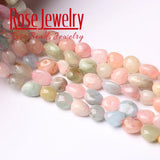 Natural Morganite Stone Beads for DIY Jewelry 15 Inches