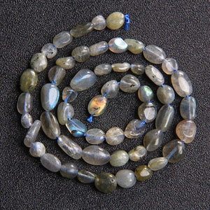 Grey Labradorite Stone Beads 6-8mm for Jewelry Making