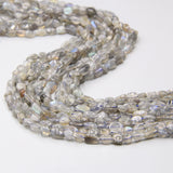 Grey Labradorite Stone Beads 6-8mm for Jewelry Making