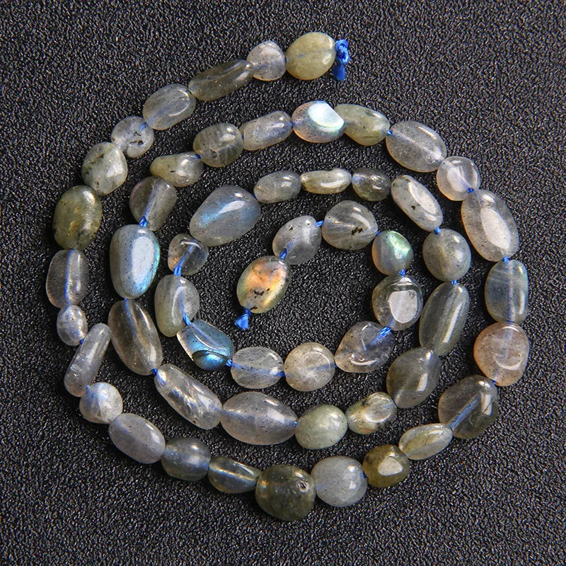 Grey Labradorite Stone Beads 6-8mm for Jewelry Making