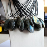 Labradorite Crystal Pendant Necklace Moonstone Sunstone Divination