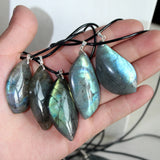 Labradorite Crystal Pendant Necklace Moonstone Sunstone Divination