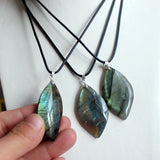 Labradorite Crystal Pendant Necklace Moonstone Sunstone Divination