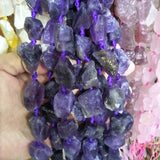 Irregular Lemon Quartz Nugget Beads 16-25mm Loose Stone Beads