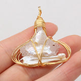 Hand-wound Freshwater Pearl Pendant for Jewelry Making