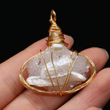 Hand-wound Freshwater Pearl Pendant for Jewelry Making