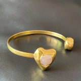 Pearl Ruby Electroplated Bracelet Palace Style Jewelry