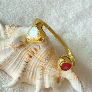 Pearl Ruby Electroplated Bracelet Palace Style Jewelry